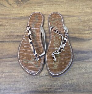 Sam Edelman Womens Gracie Cow Leather Sandals Flats shoes sz 8 M